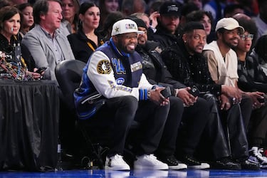 El rapero, compositor y actor estadounidense 50 Cent durante el partido de las estrellas de la NBA en el Bankers Life Fieldhouse.