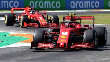 Charles Leclerc y Sebastian Vettel (Ferrari SF1000). Monza, Italia. F1 2020.