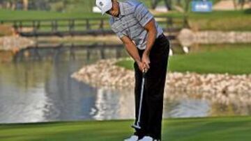 Tiger Woods, ayer en Dubai.