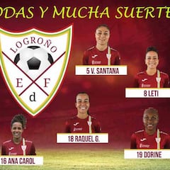 El Logroño anuncia nueve bajas: Santana, Dorine, Johansen...