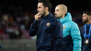 BARCELONA, SPAIN - NOVEMBER 24: Jonatan Giraldez, head coach of FC Barcelona, looks on during UEFA Women Champions League, football match played between FC Barcelona and Bayern Munich at Spotify Camp Nou on November 24, 2022 in Barcelona, Spain. (Photo By Marc Graupera Aloma/Europa Press via Getty Images)