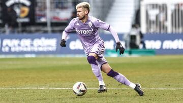 Caio HENRIQUE of Monaco during the Ligue 1 Uber Eats between Clermont and Monaco at Stade Gabriel Montpied on February 5, 2023 in Clermont-Ferrand, France. (Photo by Johnny Fidelin/Icon Sport via Getty Images)