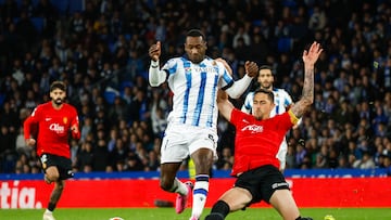 La RealSociedad perdió la semifinal de Copa ante el Mallorca hace dos temporadas en Anoeta. EFE/Javier Etxezarreta