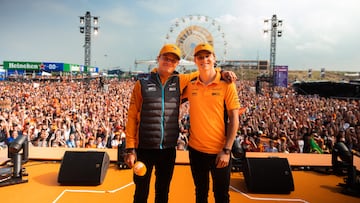 Lando Norris y Oscar Piastri.