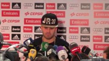 Jesé, en la zona mixta.