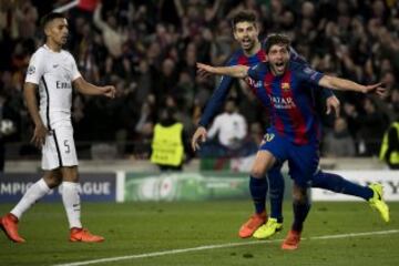 Sergi Roberto marcó el 6-1 que le dio el pase a cuartos al Barcelona.