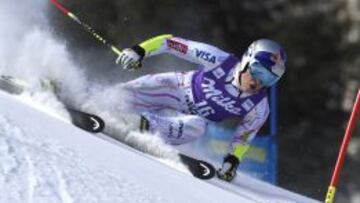 La estadounidense Lindsy Vonn durante su actuación en Aspen (Colorado, Estados Unidos).