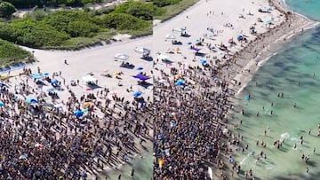 Hinchada de Boca Juniors toma las playas de Miami con esta impresionante toma aérea
