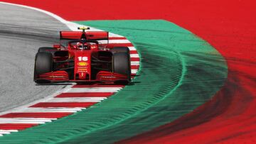 SPIELBERG, AUSTRIA - JULY 05: Charles Leclerc of Monaco driving the (16) Scuderia Ferrari SF1000 on the track during the Formula One Grand Prix of Austria at Red Bull Ring on July 05, 2020 in Spielberg, Austria. (Photo by Darko Bandic/Pool via Getty Images)