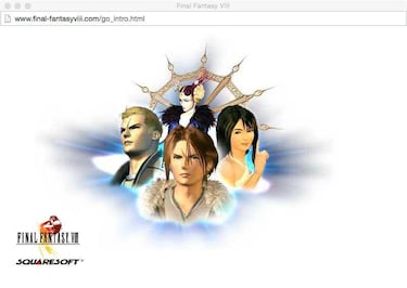 Nostalgia con la web noventera de Final Fantasy VIII