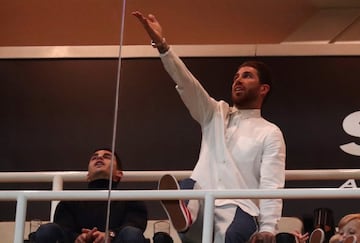 Sergio Ramos en la grada.