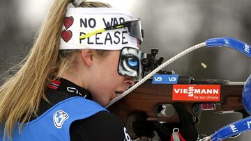 "No a la guerra" en la Copa del Mundo de biatl車n