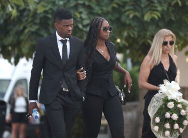 Nelson Semedo el día de la ceremonia fúnebre del futbolista portugués del Liverpool Diogo Jota y su hermano André Silva.