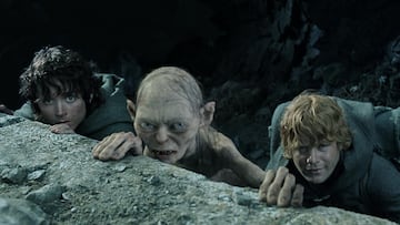 el señor de los anillos el retorno del rey smeagol gollum frodo elijah wood sam sean astin