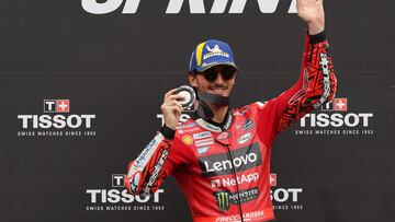 Bagnaia durante el GP de Barcelona.