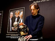 El espacio dedicado a Modric en el museo del Milan.