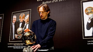 El espacio dedicado a Modric en el museo del Milan.