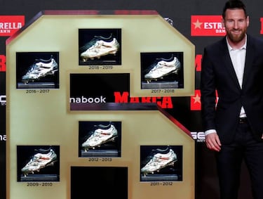 Messi presented with sixth European Golden Shoe award