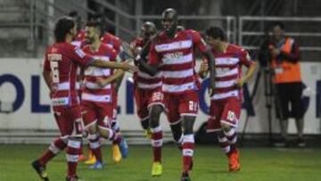 Nyom celebra su gol ante el Eibar.