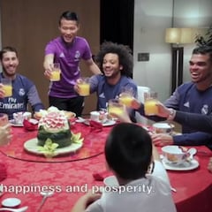 Los capitanes del Real Madrid felicitan el Año Nuevo chino