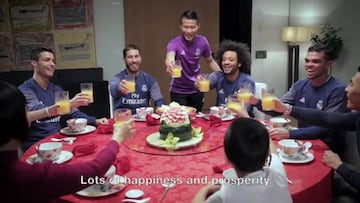 El Real Madrid ha querido felicitar el Año Nuevo Chino publicando un vídeo en el que sus cuatro capitanes - Cristiano Ronaldo, Sergio Ramos, Marcelo y Pepe – se suman a la celebración.