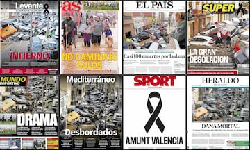 “No camináis solos”: la prensa copa sus portadas con la catástrofe de la DANA