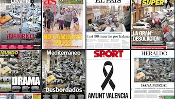 “No camináis solos”: la prensa copa sus portadas con la catástrofe de la DANA