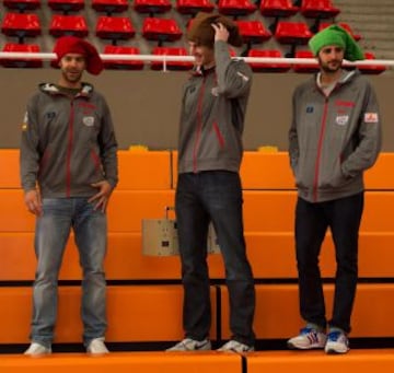 Ricky Rubio, Víctor Claver y José Manuel Calderón.