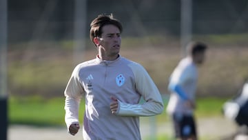 El argentino Tadeo Allende, durante un entrenamiento en la Cidade Deportiva Afouteza.