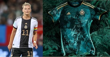 Las subcampeonas de Europa son la selección más fuerte de este grupo y, siendo Adidas, también vestirán la primera camiseta que llevaron sus compañeros en Qatar. Blanca con una banda ancha negra vertical en el centro, el modelo es simple pero cumplidor. Muy mítica.