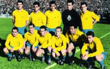 Formación de Rumania goleado en Chamartín 6-0 por la selección Española en la primera ronda de la Eurocopa de 1964, muy diferente fue el partido de vuelta en el que España recibió tres goles, solo Veloso consiguió llegar a puerta.