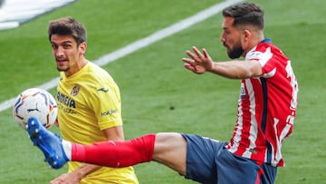 Felipe en el partido del Atlético ante el Villarreal