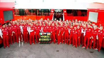 Ferrari y Mercedes mandan fuerza a Michael Schumacher