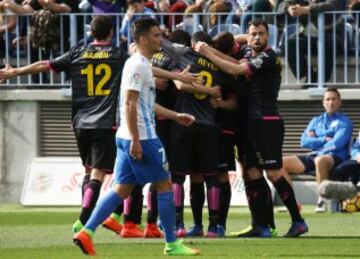 Piatti marca el 0-1 para el Espanyol ante el Málaga.