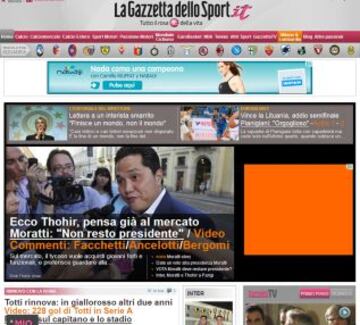 Portadas de la prensa extranjera