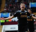 Gerrard da el triunfo al Liverpool y hunde al Aston Villa