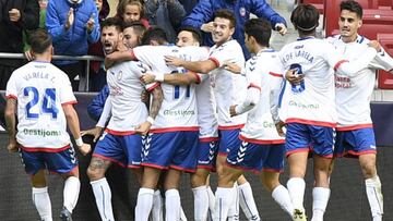 Luso celebra el gol del Majadahonda.