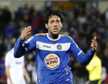 Dani Parejo celebra uno de los 11 goles (más 11 asistencias) que marcó en su etapa en el Getafe. 
