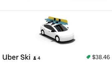 Uber Ski, el nuevo servicio de Uber para amantes del esqu&iacute; y el snowboard que les asegura espacio par su material.