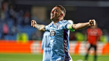 El Celta rinde tributo a Iago Aspas en el encuentro contra el Niza de la Europa League. Un espectáculo de drónes celebra su record histórico de 534 partidos con el club celeste.