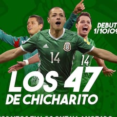 Así fueron los 47 goles de Chicharito con la Selección