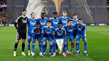 El once del Real Madrid en Lisboa.