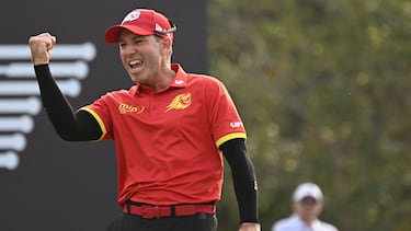 Sergio García celebra su victoria en el LIV Golf celebrado en Hong Kong.