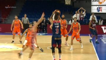 ¡Sobre la bocina! El triplazo con el que Luca Vildoza le dio la victoria a Baskonia