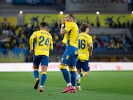 10/01/2026 FUTBOL SEGUNDA DIVISION TEMPORADA 25/26 PARTIDO UD LAS PALMAS - DEPORTIVO DE LA CORUÑA gol jese