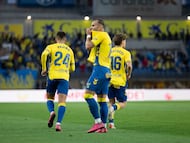 10/01/2026 FUTBOL SEGUNDA DIVISION TEMPORADA 25/26 PARTIDO UD LAS PALMAS - DEPORTIVO DE LA CORUÑA gol jese