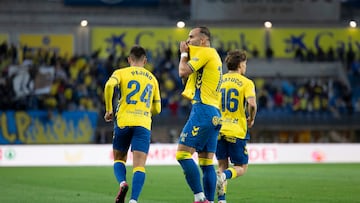10/01/2026 FUTBOL SEGUNDA DIVISION TEMPORADA 25/26 PARTIDO UD LAS PALMAS - DEPORTIVO DE LA CORUÑA gol jese