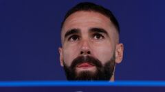 Soccer Football - Champions League - Real Madrid Press Conference - Ciudad Real Madrid, Madrid, Spain - October 4, 2022 Real Madrid's Dani Carvajal during a press conference REUTERS/Susana Vera