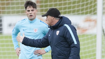 Markel Etxeberria, con el Bilbao Athletic.