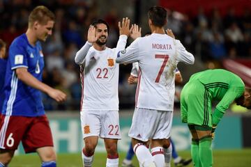 0-3. Isco celebró el tercer tanto.